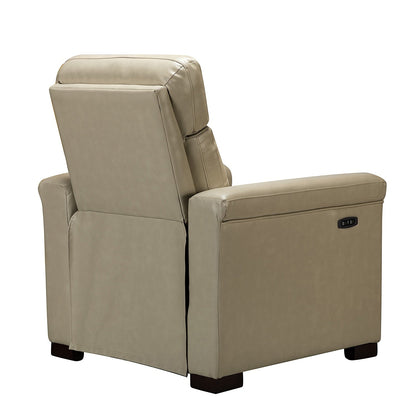 Fauteuil inclinable électrique classique contemporain Alicia 34,65 pouces en cuir véritable avec port USB (lot de 2)