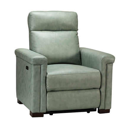 Fauteuil inclinable électrique classique contemporain Alicia 34,65 pouces en cuir véritable avec port USB (lot de 2)