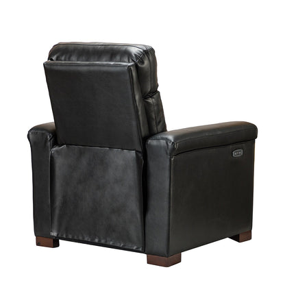 Fauteuil inclinable électrique classique contemporain Alicia 34,65 pouces en cuir véritable avec port USB (lot de 2)