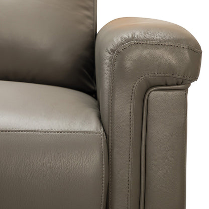 Fauteuil inclinable électrique classique contemporain Alicia 34,65 pouces en cuir véritable avec port USB (lot de 2)