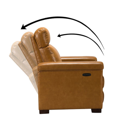 Fauteuil inclinable électrique classique contemporain Alicia 34,65 pouces en cuir véritable avec port USB (lot de 2)