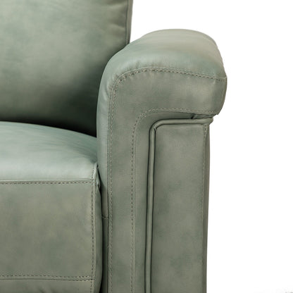 Fauteuil inclinable électrique classique contemporain Alicia 34,65 pouces en cuir véritable avec port USB (lot de 2)