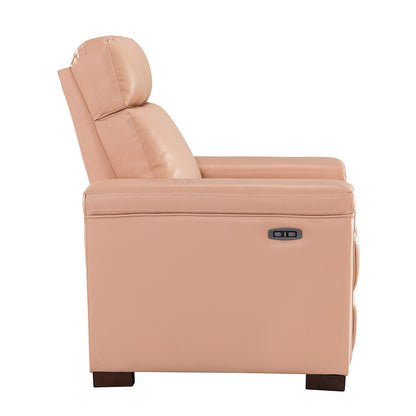 Fauteuil inclinable électrique classique contemporain Alicia 34,65 pouces en cuir véritable avec port USB (lot de 2)