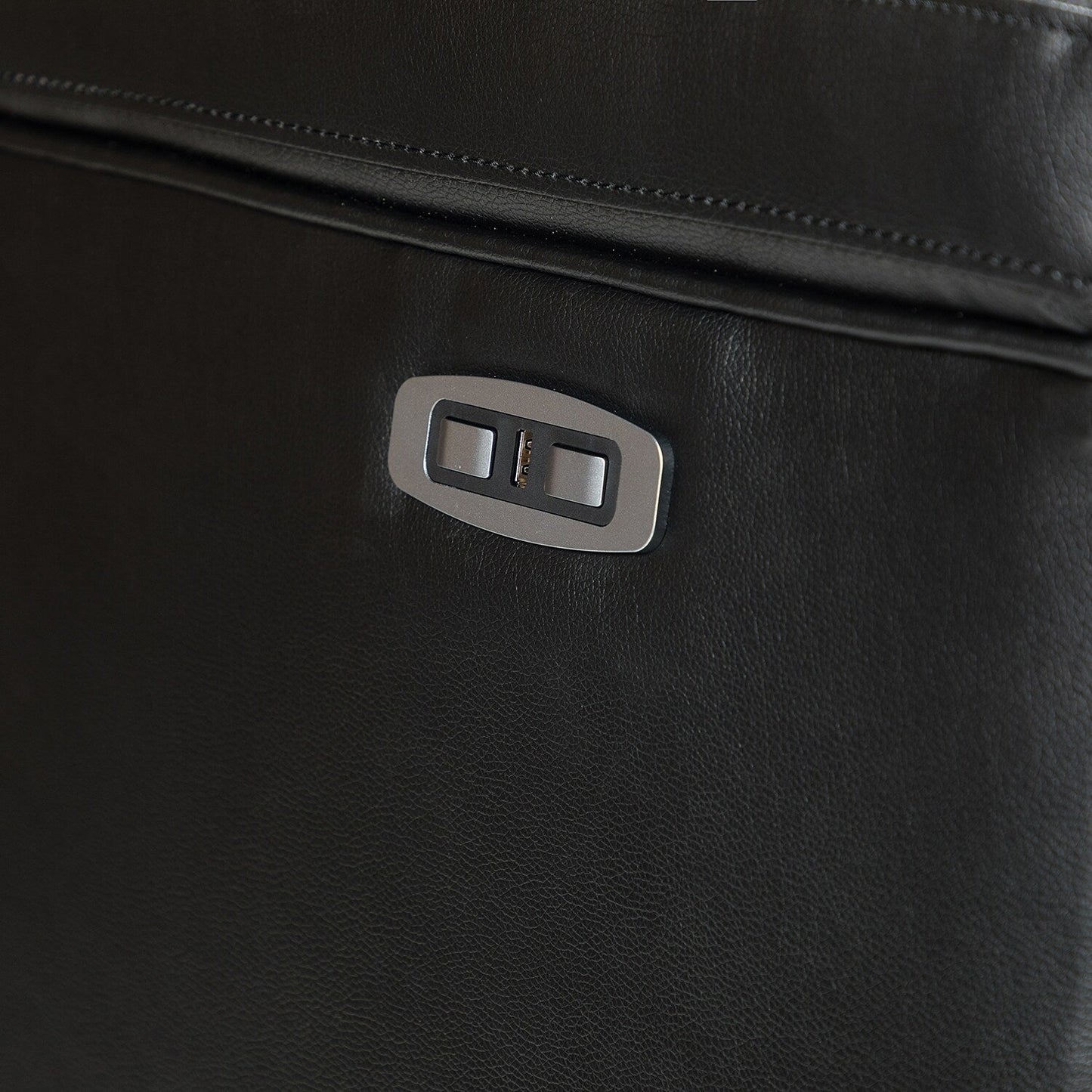 Fauteuil inclinable électrique classique contemporain Alicia 34,65 pouces en cuir véritable avec port USB (lot de 2)