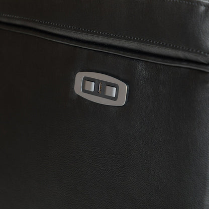 Fauteuil inclinable électrique classique contemporain Alicia 34,65 pouces en cuir véritable avec port USB (lot de 2)