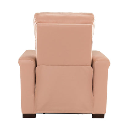 Fauteuil inclinable électrique classique contemporain Alicia 34,65 pouces en cuir véritable avec port USB (lot de 2)