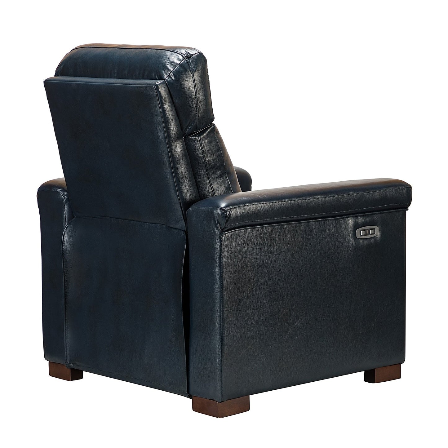 Fauteuil inclinable électrique classique contemporain Alicia 34,65 pouces en cuir véritable avec port USB (lot de 2)