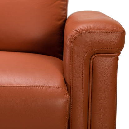 Fauteuil inclinable électrique classique contemporain Alicia 34,65 pouces en cuir véritable avec port USB (lot de 2)