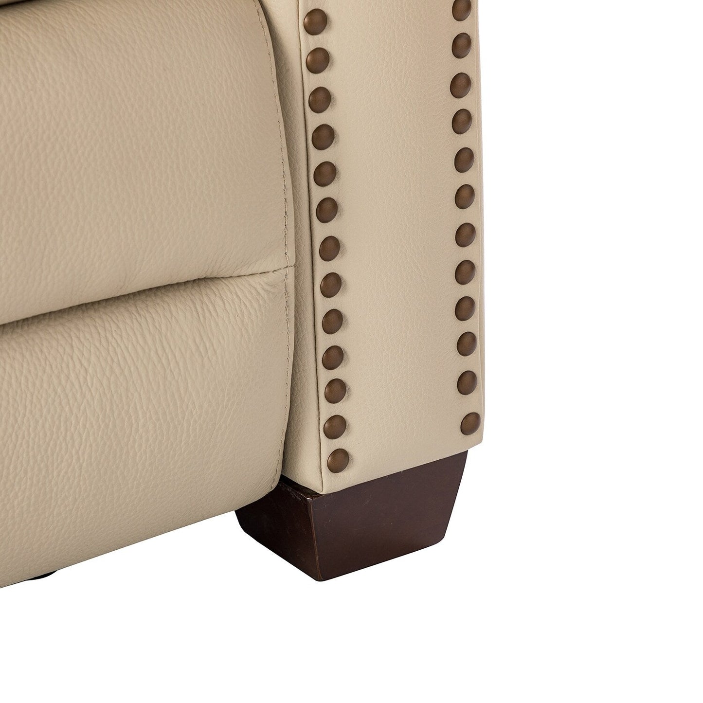 Fauteuil inclinable électrique Alina 31,50 pouces en cuir véritable avec port USB