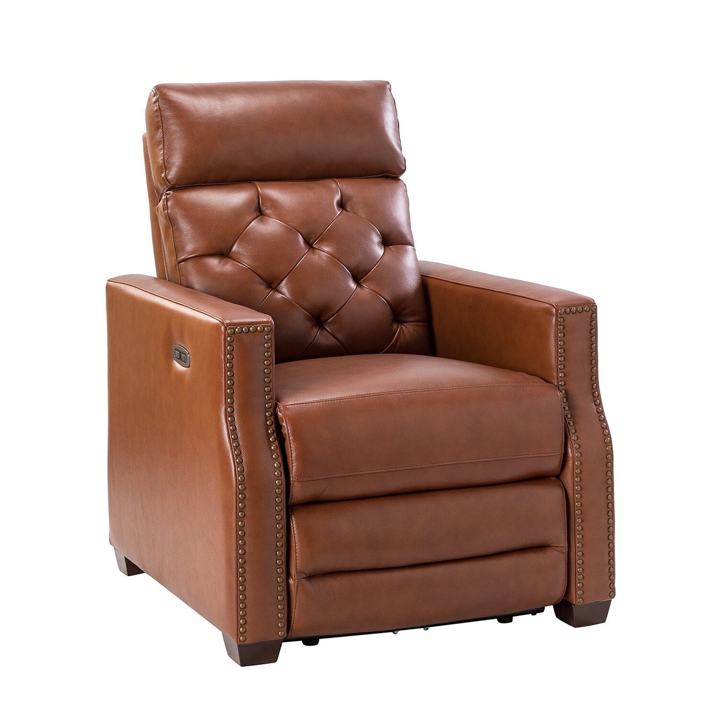 Fauteuil inclinable électrique Alina 31,50 pouces en cuir véritable avec port USB