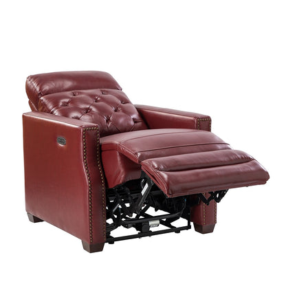 Fauteuil inclinable électrique Alina 31,50 pouces en cuir véritable avec port USB
