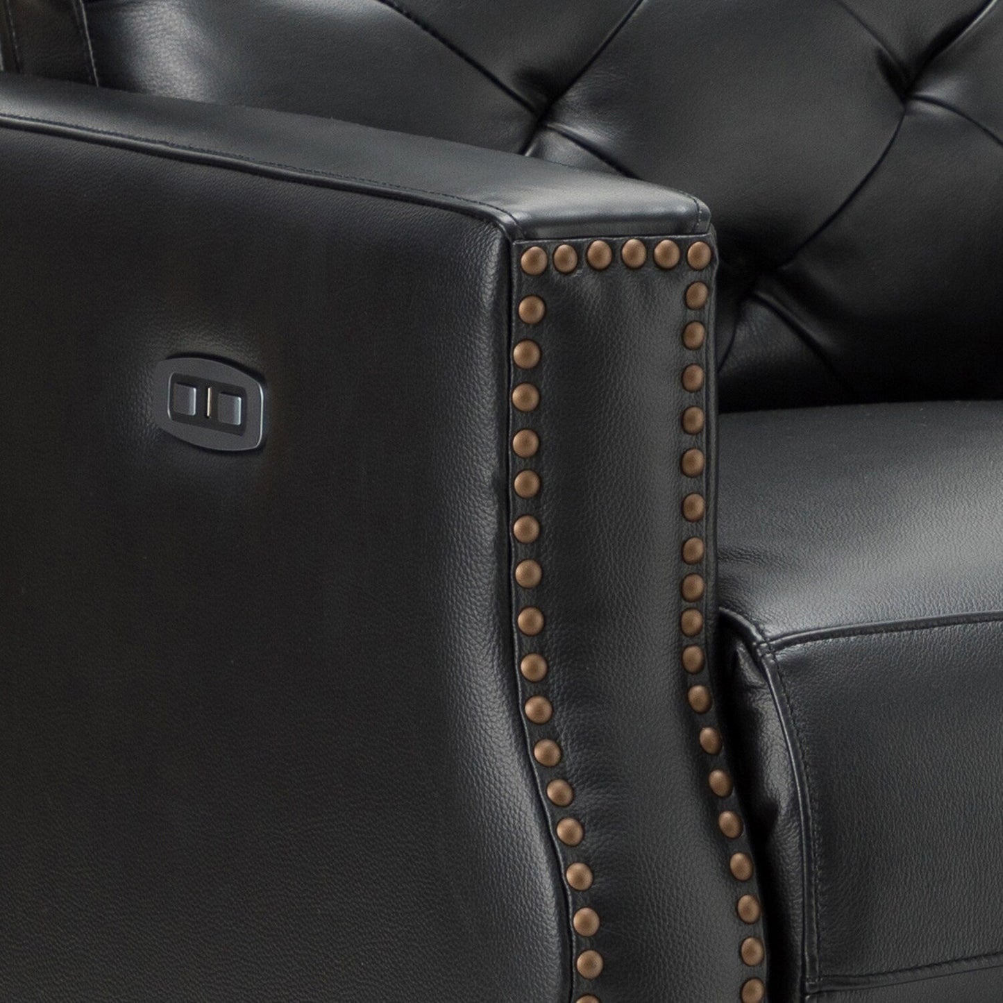 Fauteuil inclinable électrique Alina 31,50 pouces en cuir véritable avec port USB