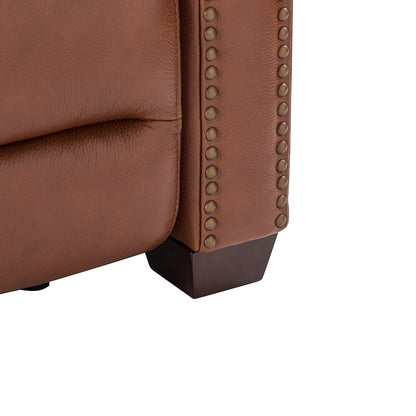 Fauteuil inclinable électrique Alina 31,50 pouces en cuir véritable avec port USB