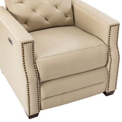 Fauteuil inclinable électrique Alina 31,50 pouces de large en cuir véritable avec port USB, lot de 2