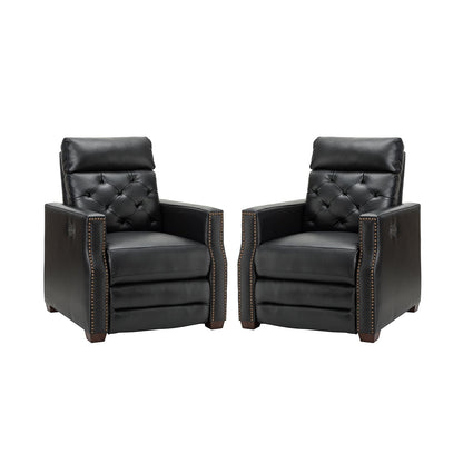 Fauteuil inclinable électrique Alina 31,50 pouces de large en cuir véritable avec port USB, lot de 2