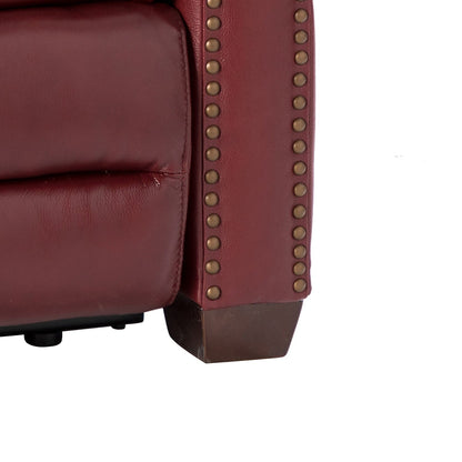 Fauteuil inclinable électrique Alina 31,50 pouces de large en cuir véritable avec port USB, lot de 2