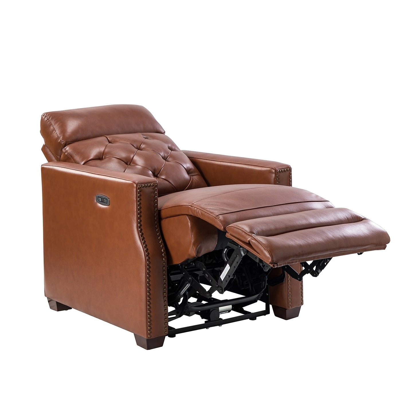 Fauteuil inclinable électrique Alina 31,50 pouces de large en cuir véritable avec port USB, lot de 2