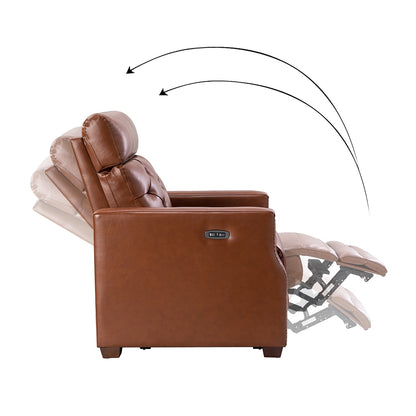 Fauteuil inclinable électrique Alina 31,50 pouces de large en cuir véritable avec port USB, lot de 2