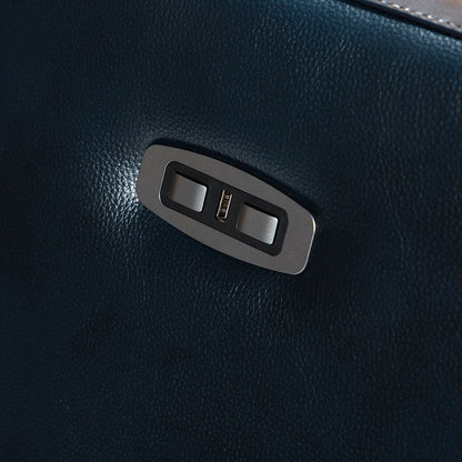 Fauteuil inclinable électrique Alina 31,50 pouces en cuir véritable avec port USB