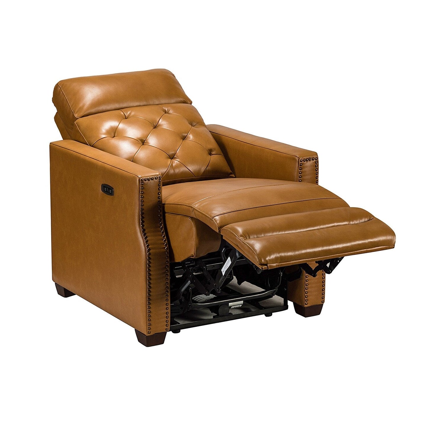 Fauteuil inclinable électrique Alina 31,50 pouces en cuir véritable avec port USB