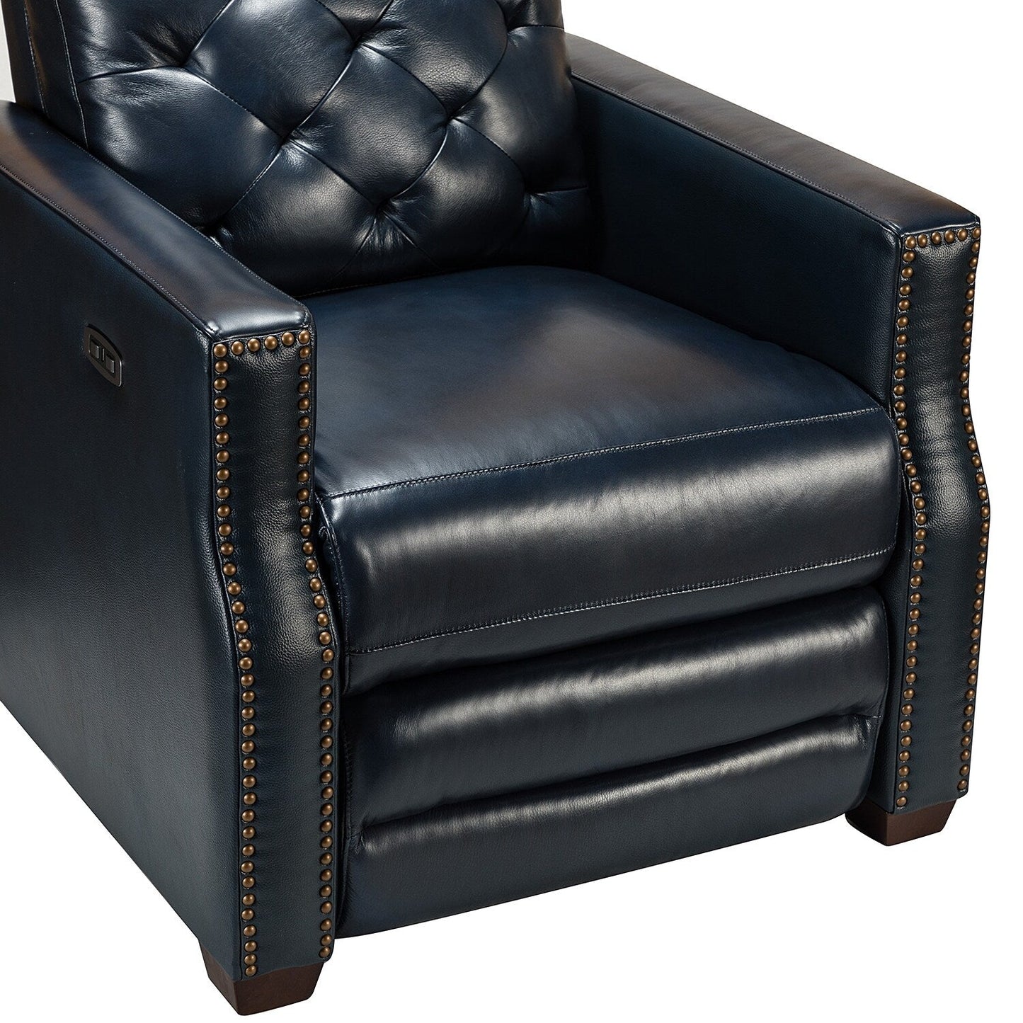 Fauteuil inclinable électrique Alina 31,50 pouces en cuir véritable avec port USB