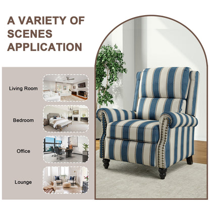 Fauteuil inclinable Alisa 35 po de largeur en cuir végétalien et lin