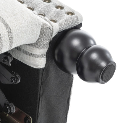 Fauteuil inclinable Alisa 35 po de largeur en cuir végétalien et lin