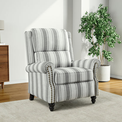 Fauteuil inclinable Alisa 35 po de largeur en cuir végétalien et lin