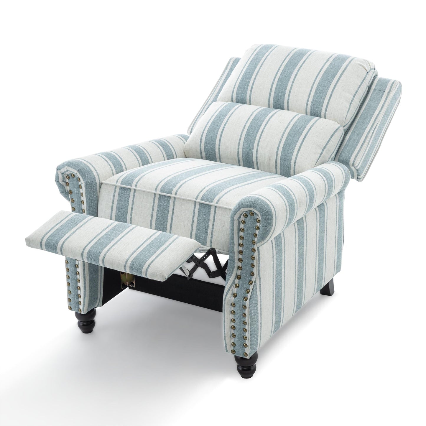 Fauteuil inclinable Alisa 35 po de largeur en cuir végétalien et lin