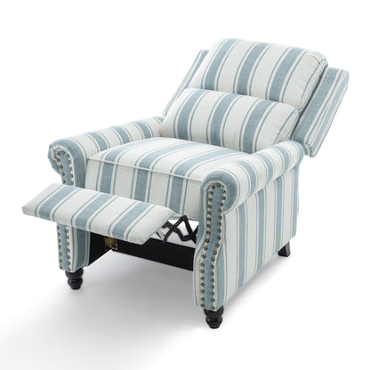 Fauteuil inclinable Alisa 35 po de largeur en cuir végétalien et lin