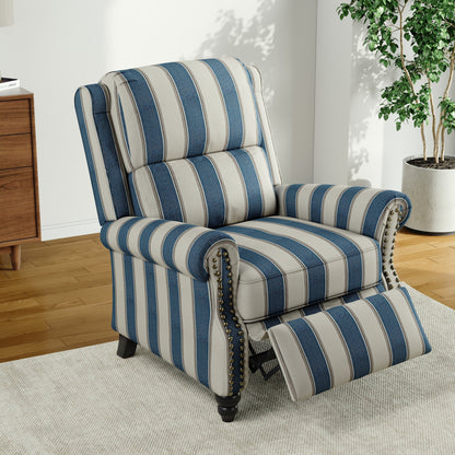 Fauteuil inclinable Alisa 35 po de largeur en cuir végétalien et lin