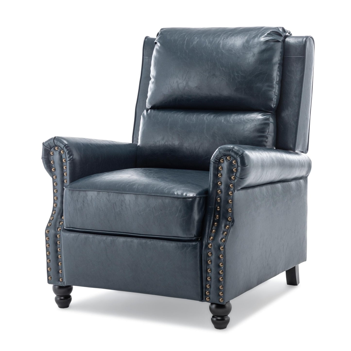 Fauteuil inclinable Alisa 35 po de largeur en cuir végétalien et lin
