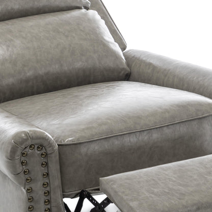 Fauteuil inclinable Alisa 35 po de largeur en cuir végétalien et lin