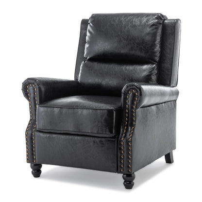 Fauteuil inclinable Alisa 35 po de largeur en cuir végétalien et lin