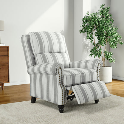 Fauteuil inclinable Alisa 35 po de largeur en cuir végétalien et lin