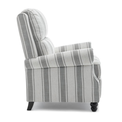 Fauteuil inclinable Alisa 35 po de largeur en cuir végétalien et lin