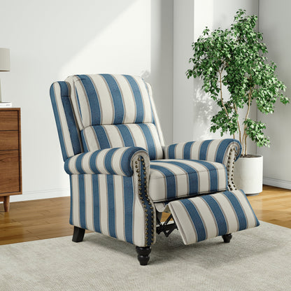 Fauteuil inclinable Alisa 35 po de largeur en cuir végétalien et lin