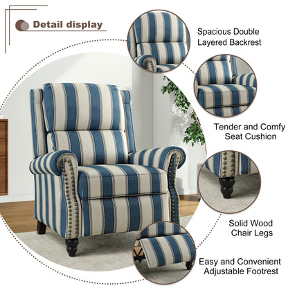 Fauteuil inclinable Alisa 35 po de largeur en cuir végétalien et lin