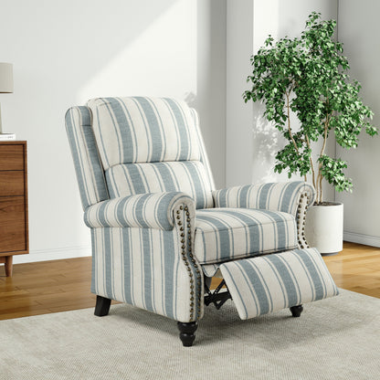 Fauteuil inclinable Alisa 35 po de largeur en cuir végétalien et lin