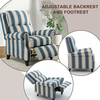 Fauteuil inclinable Alisa 35 po de largeur en cuir végétalien et lin