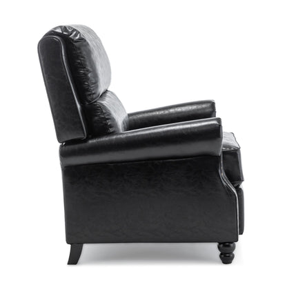 Fauteuil inclinable Alisa 35 po de largeur en cuir végétalien et lin