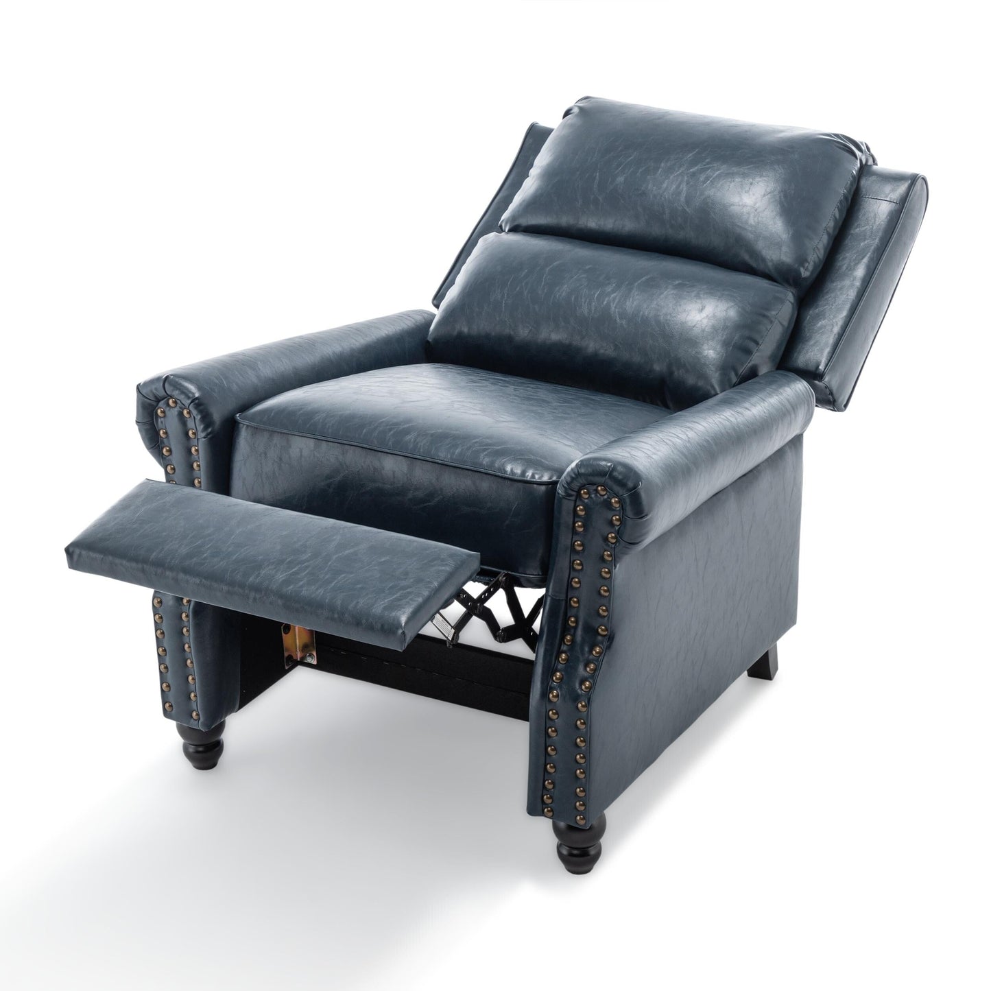 Fauteuil inclinable Alisa 35 po de largeur en cuir végétalien et lin