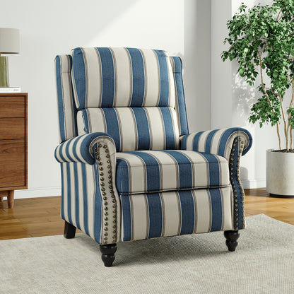 Fauteuil inclinable Alisa 35 po de largeur en cuir végétalien et lin