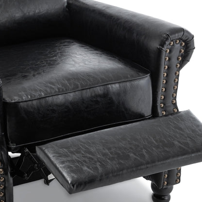 Fauteuil inclinable Alisa 35 po de largeur en cuir végétalien et lin