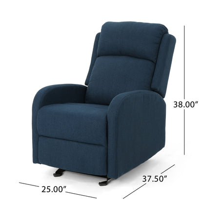 Fauteuil inclinable à bascule en tissu Alouette par Christopher Knight Home