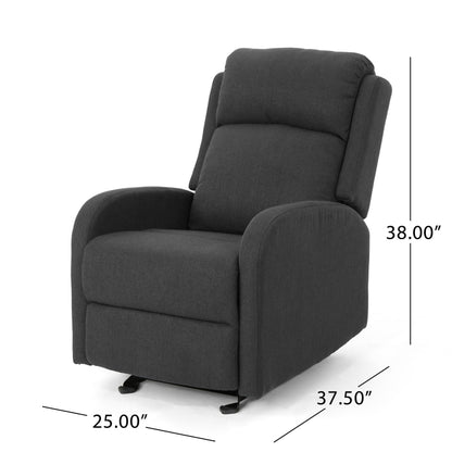 Fauteuil inclinable à bascule en tissu Alouette par Christopher Knight Home