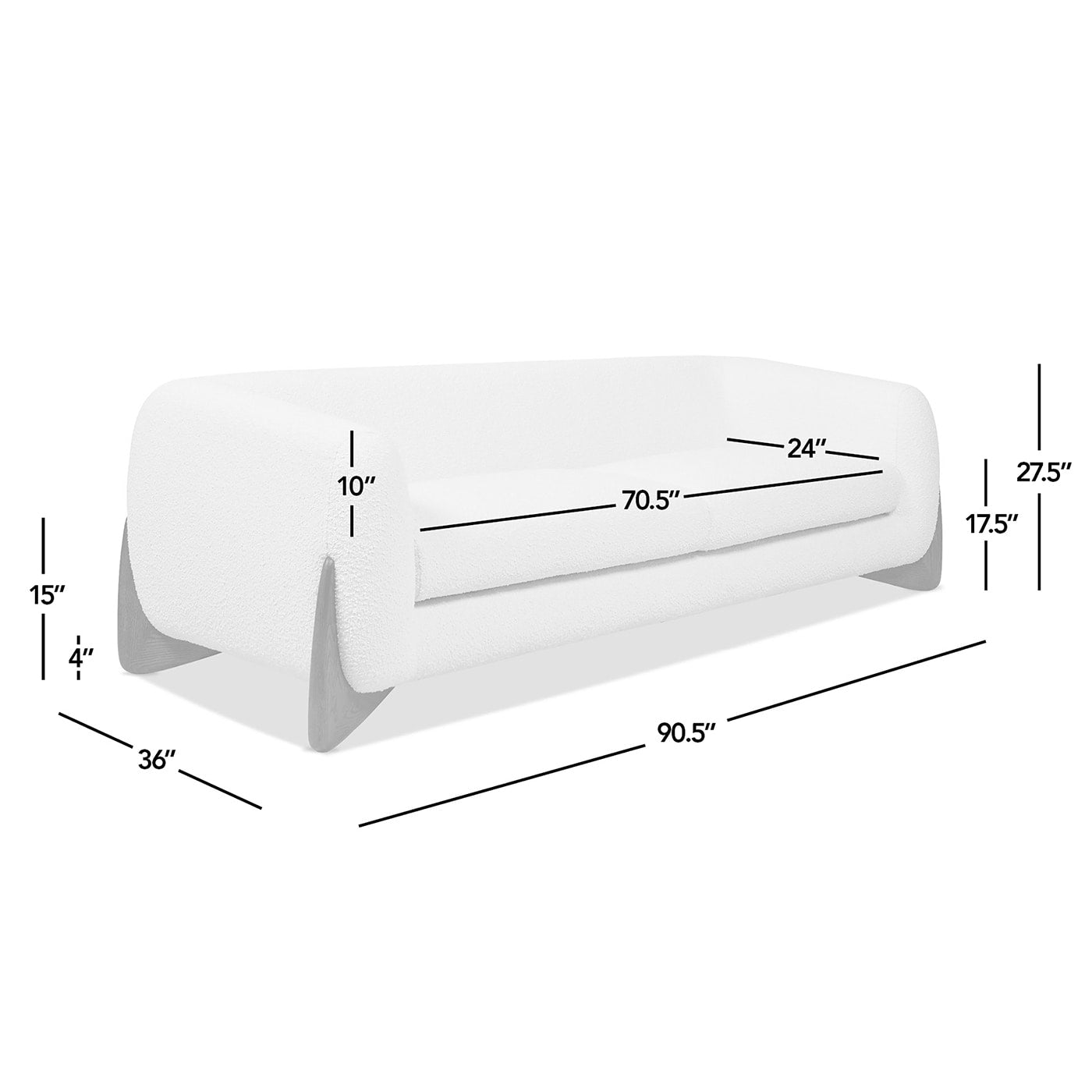 Canapé rembourré Alpine 90.5 Sherpa