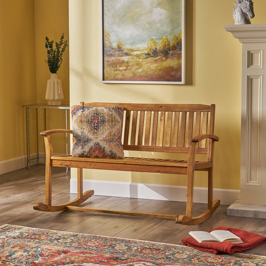 Fauteuil de patio en bois d'acacia Amina par Christopher Knight Home