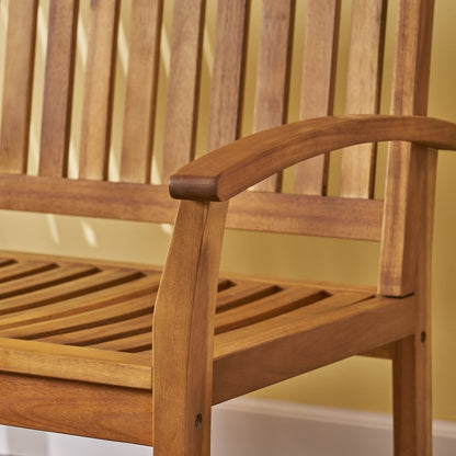 Fauteuil de patio en bois d'acacia Amina par Christopher Knight Home