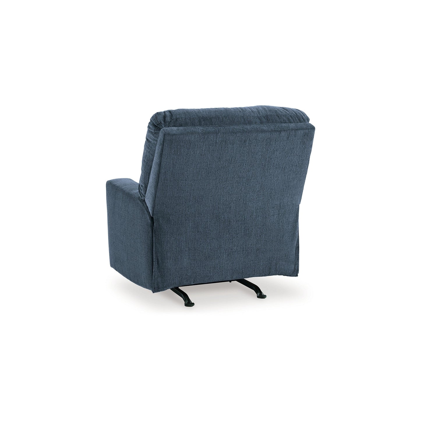 Fauteuil inclinable à bascule manuel Anise, languette de traction, polyester bleu marine